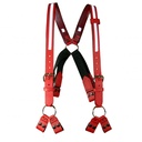 Boston Leather 8 Point Suspenders for Morning Pride Turnout Gear with 1/2" Reflective Ribbon